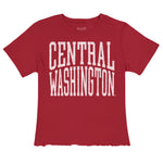 Cropped CWU Short Sleeve Cut Off Tee Shirt 60 JB-44252_DARK_RED
