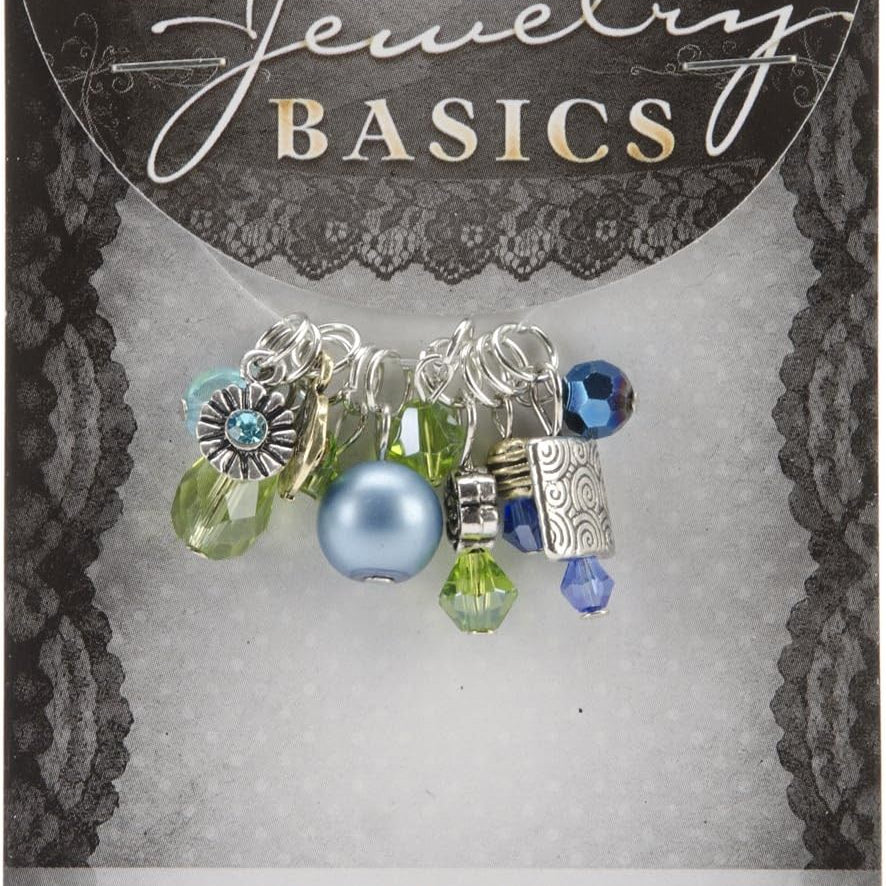 Aqua Glass Cluster Charms 30 JB-44269