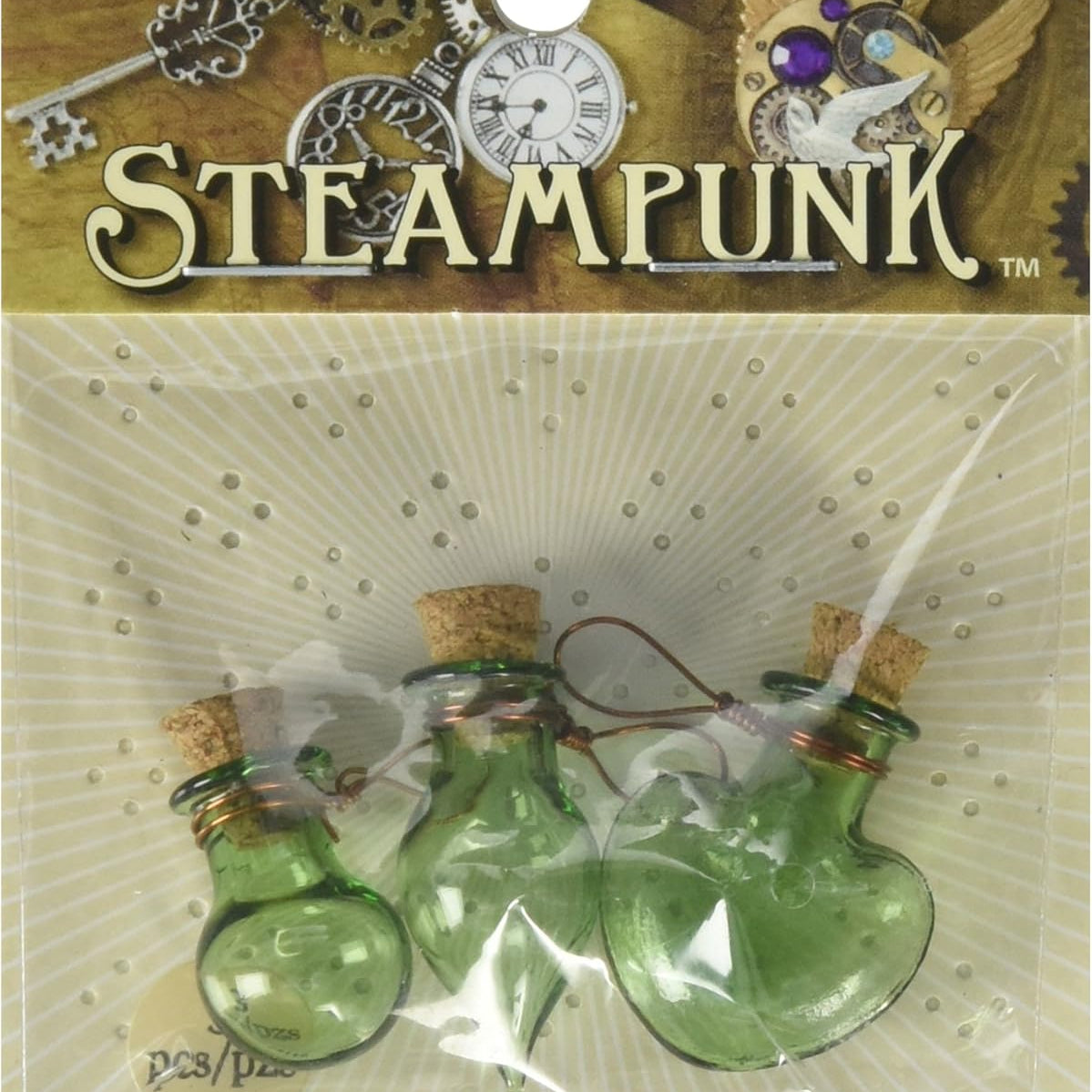Green Bottle Charms 30 JB-44297