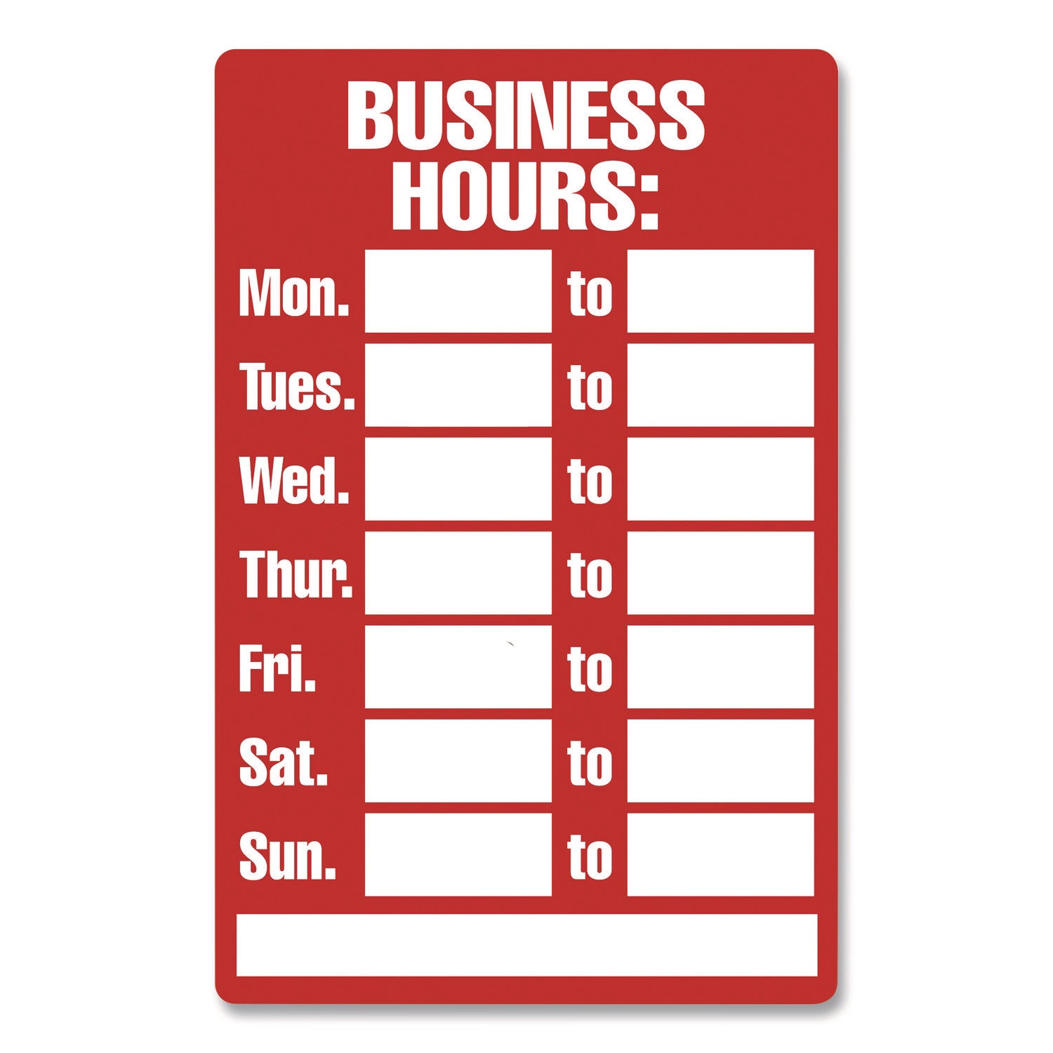 Business Hours Sign 40 JB-44299_33d3d6cd-8213-445e-ab4c-702095edbe4e