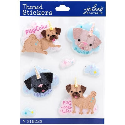 Pugicorn - Pug Unicorn Stickers 30 JB-44514