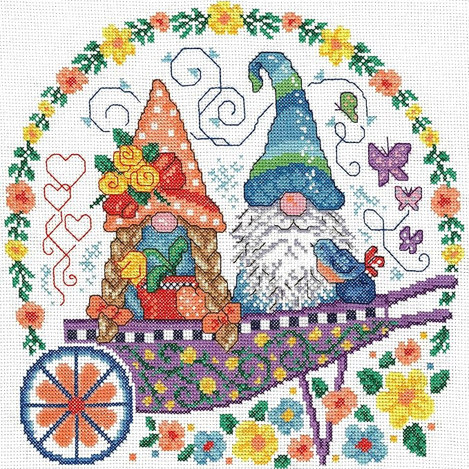 Gnomes in the Garden Cross Stitch Kit