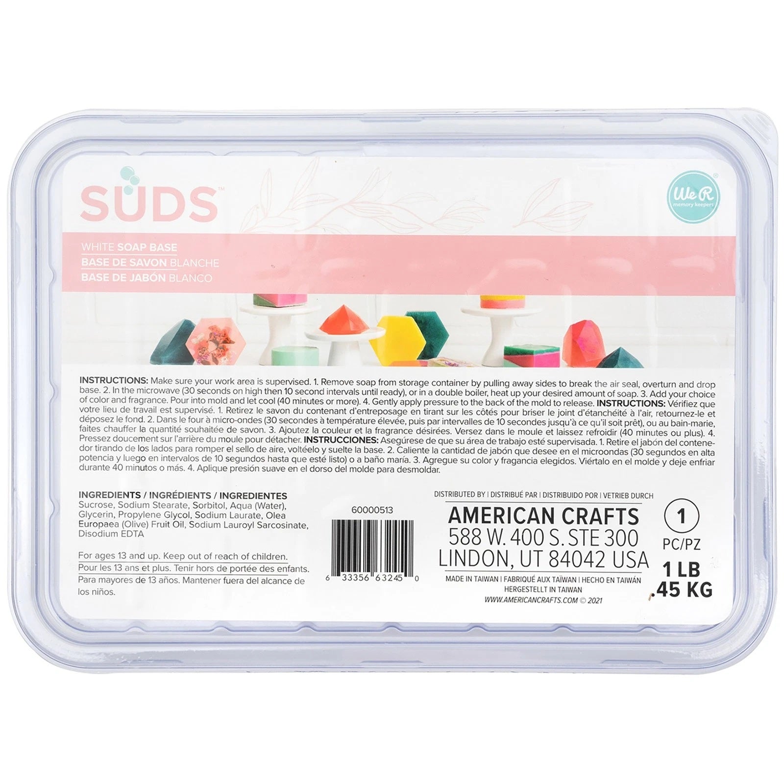 1 Lb White Soap Base 30 JB-44536