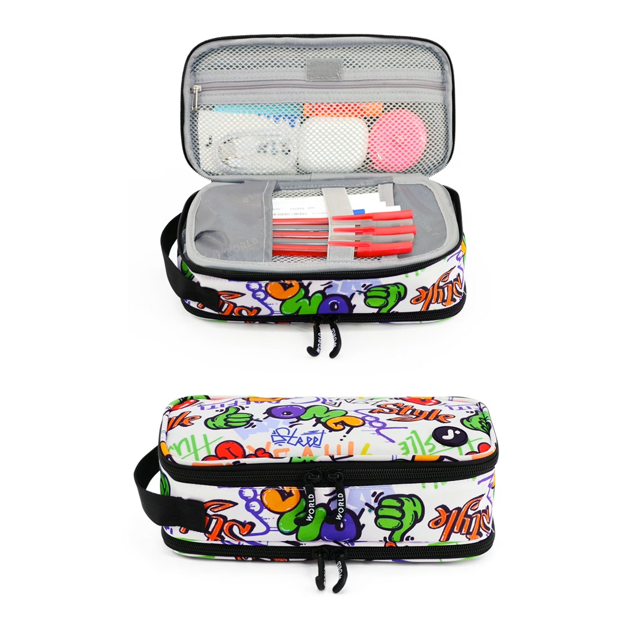 J World Doodle Large Capacity Pencil Case - Street Art 40 JB-44568_568a4b60-a06b-415f-85f5-b433d089b0c1