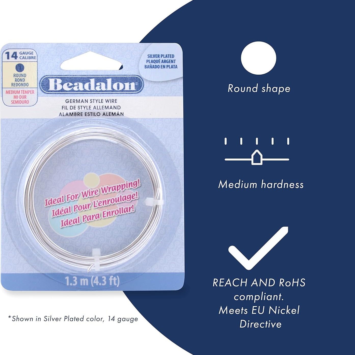 Beadalon German Style Wire - Silver-Plated, 24 Gauge 30 JB-44613_e7a2b9bc-f65d-47ae-8213-db272ec83056