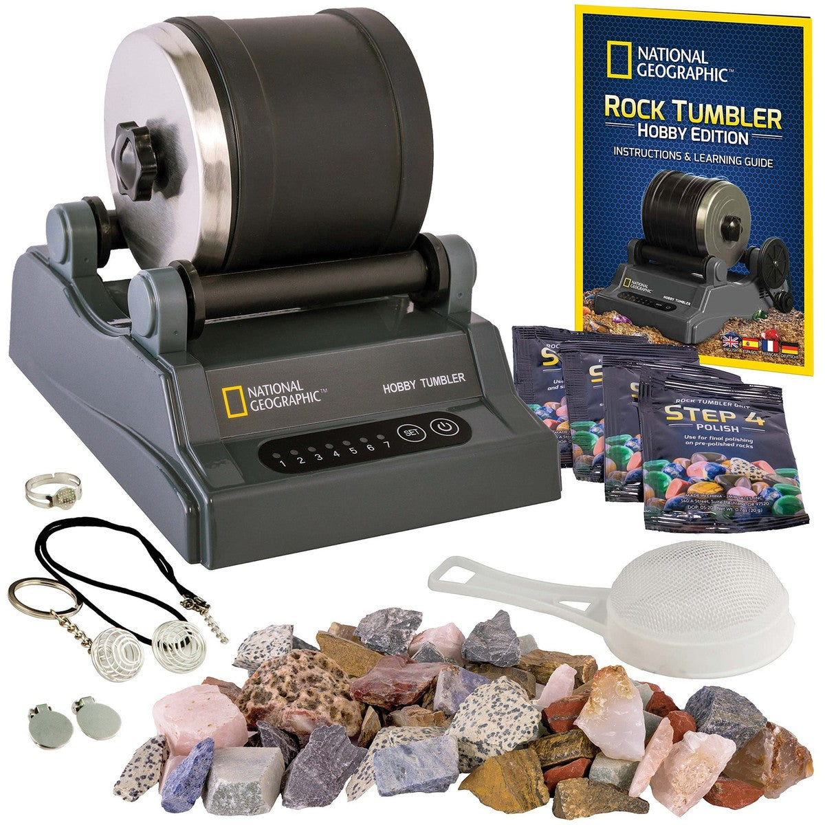 National Geographic Hobby Rock Tumbler Kit 31 JB-44620