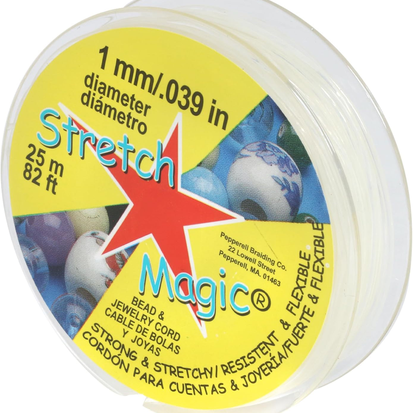 Stretch Magic Jewelry Cord - Clear, 1 mm x 82 ft 30 JB-44662
