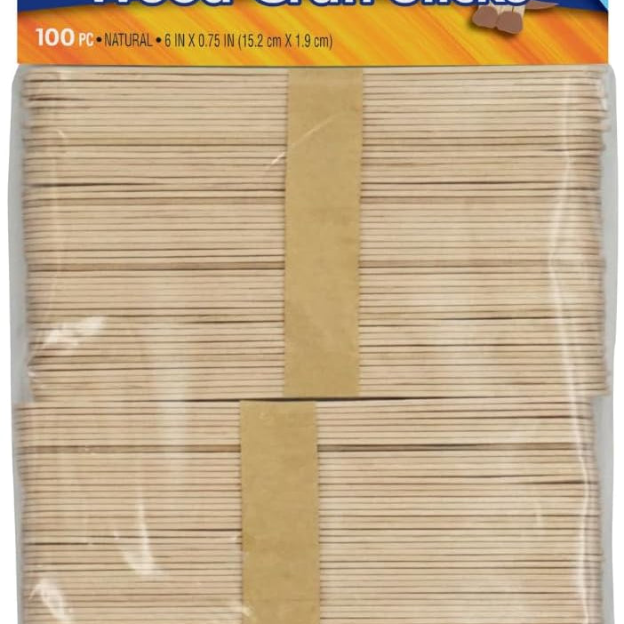 Creativity Street Jumbo Craft Sticks - Natural, 100 Pack 30 JB-44671
