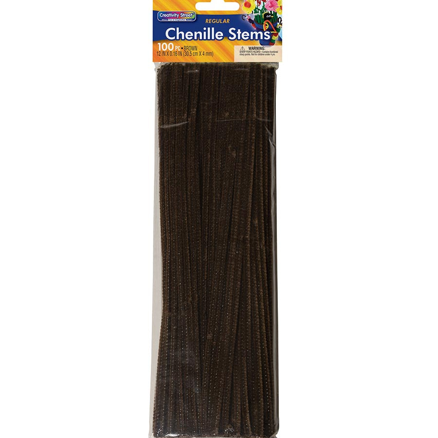 Creativity Street Craft Stems - Brown, 100 Pack 30 JB-44676