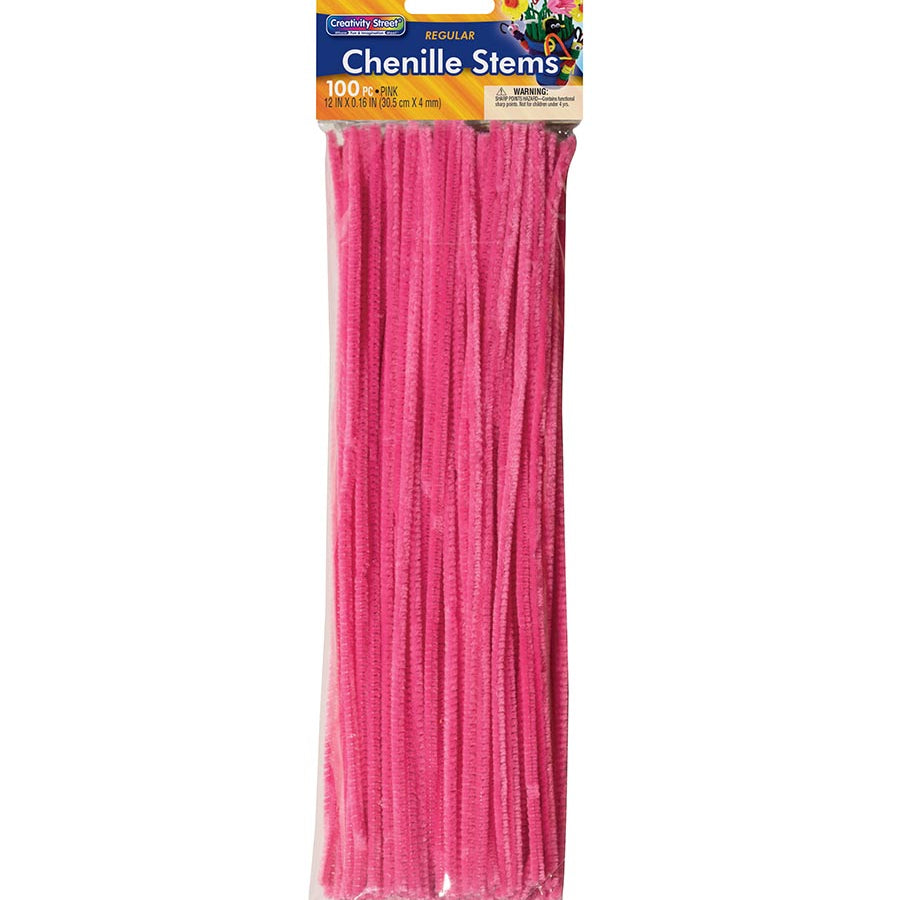 Creativity Street Craft Stems - Pink, 100 Pack 30 JB-44678