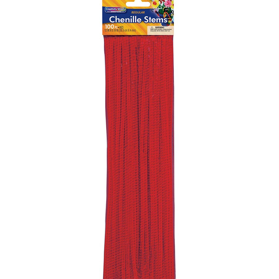 Creativity Street Craft Stems - Red, 100 Pack 30 JB-44682