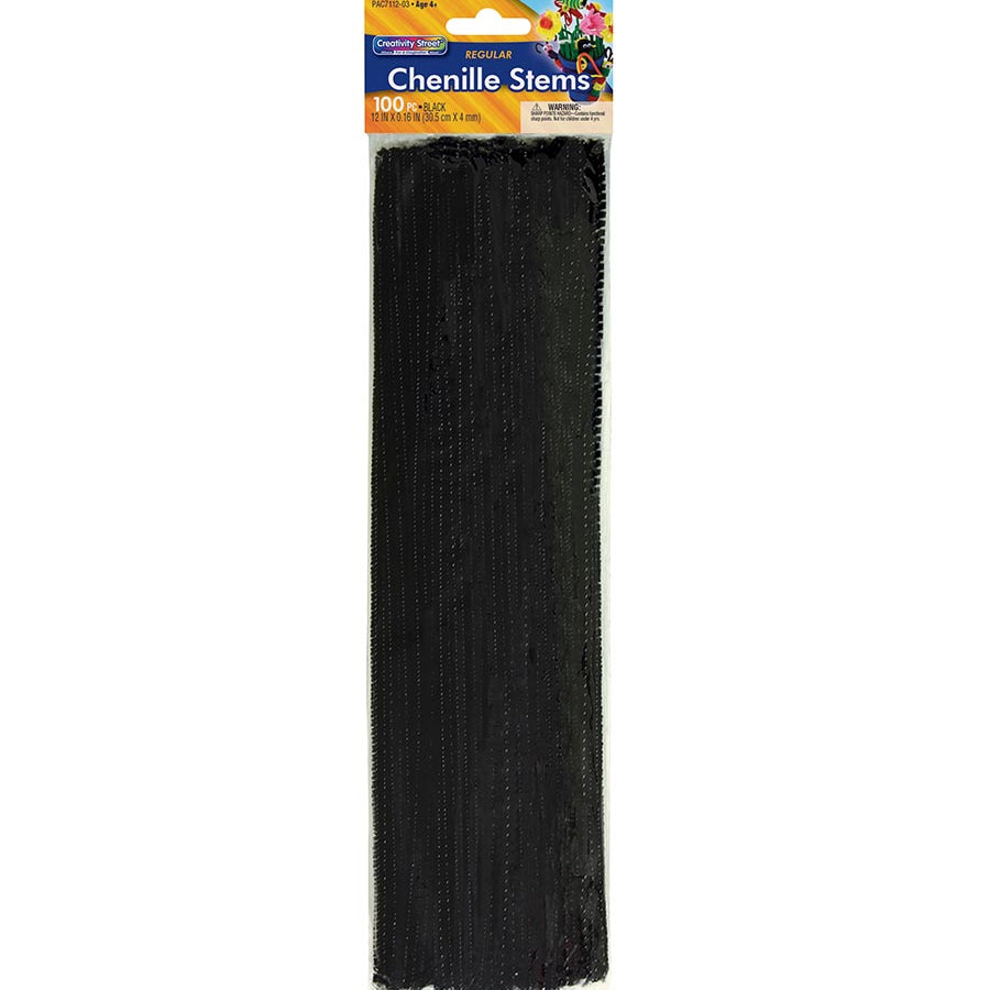 Creativity Street Craft Stems - Black, 100 Pack 30 JB-44684