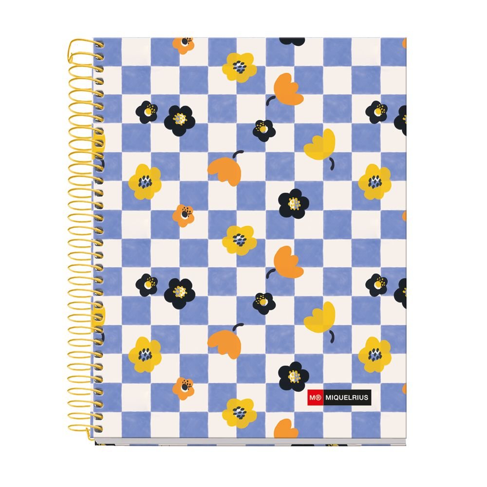 Miquelrius Checkered Bloom 4-Subject Notebook 40 JB-44693