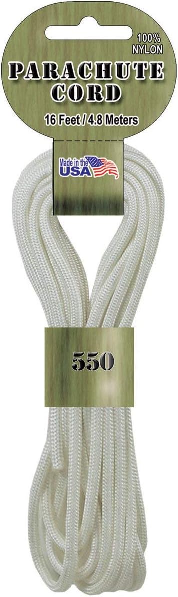 16' White Parachute Cord 30 JB-44713