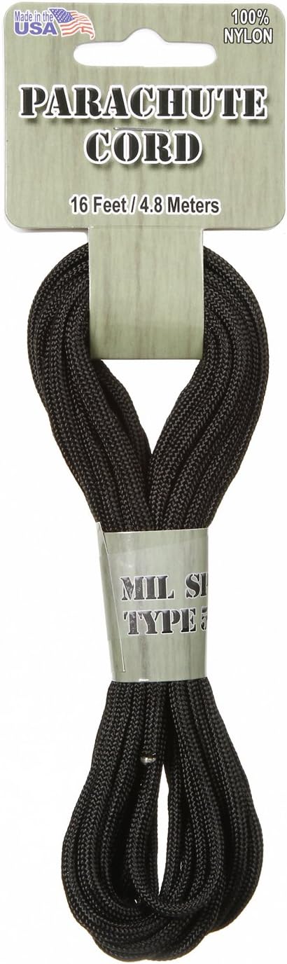 16' Black Parachute Cord 30 JB-44714