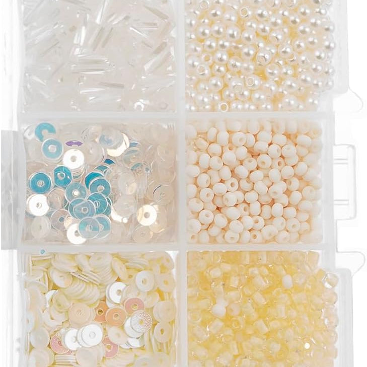 John Bead Sequins & Beads Kit - Beige, 81 g 30 JB-44750