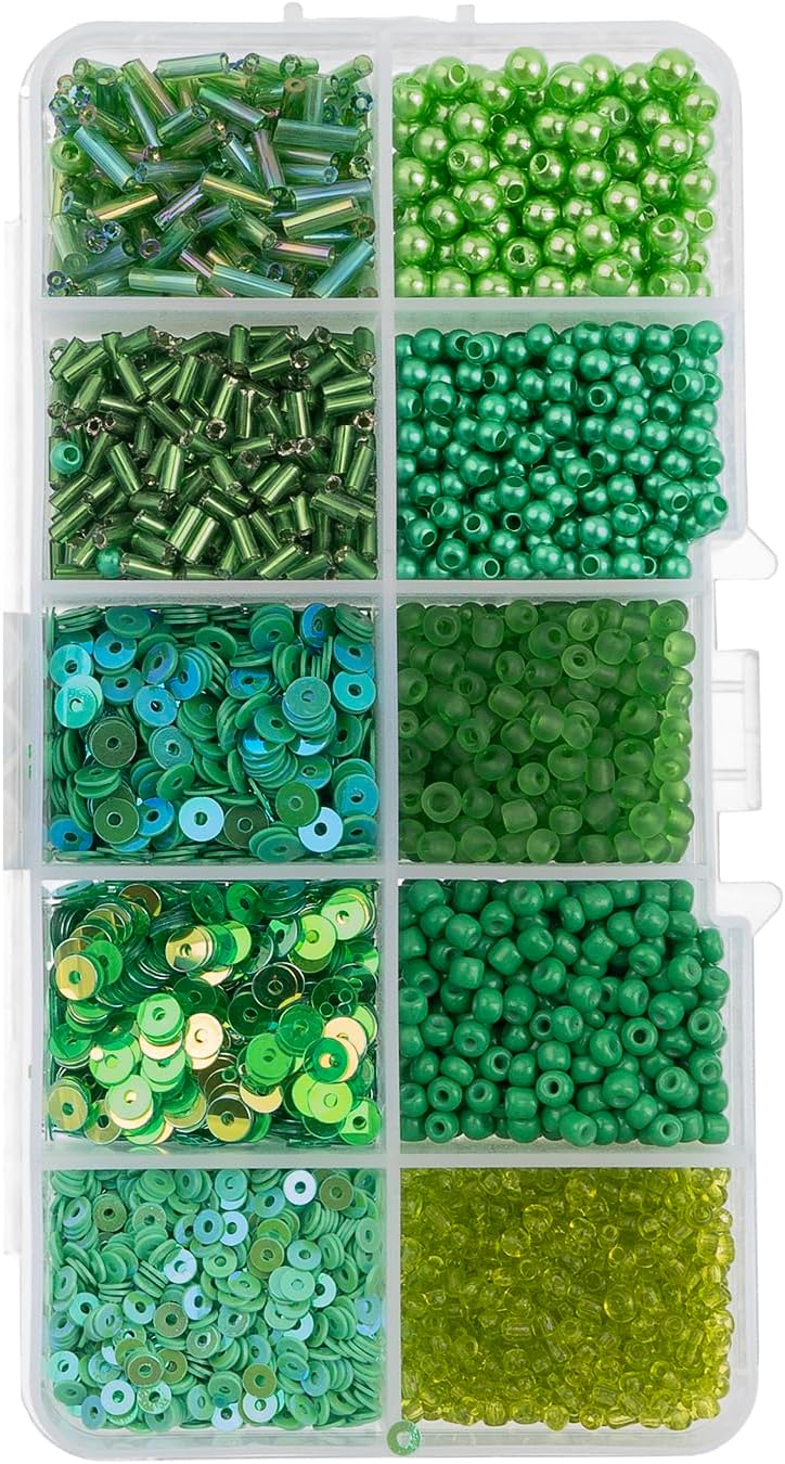 John Bead Sequins & Beads Kit - Green, 81 g 30 JB-44753