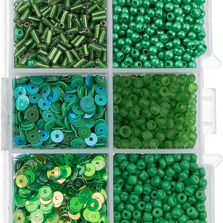 John Bead Sequins & Beads Kit - Green, 81 g 30 JB-44753