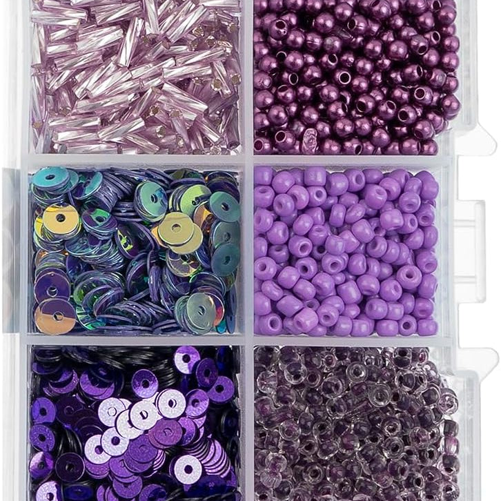 John Bead Sequins & Beads Kit - Purple, 81 g 30 JB-44755