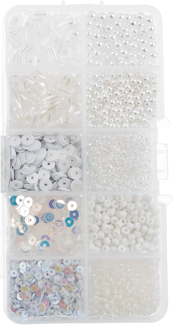 John Bead Sequins & Beads Kit - White, 81 g 30 JB-44758