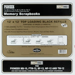 Pioneer 12" x 12" Top-Loading Refill Pages - Black 30 JB-44787