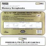 Pioneer 12" x 12" Top-Loading Refill Pages - White 30 JB-44788