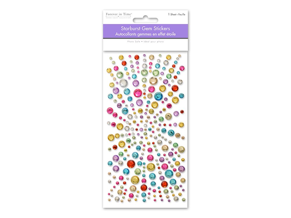 Craft Medley Starburst Gem Stickers - Multi 30 JB-44792