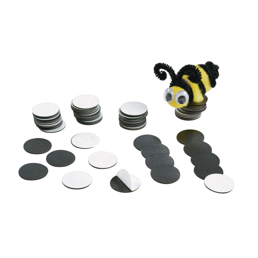 Hygloss Self-Adhesive Magnetic Dots - 3/4", 100-Pack 30 JB-44801