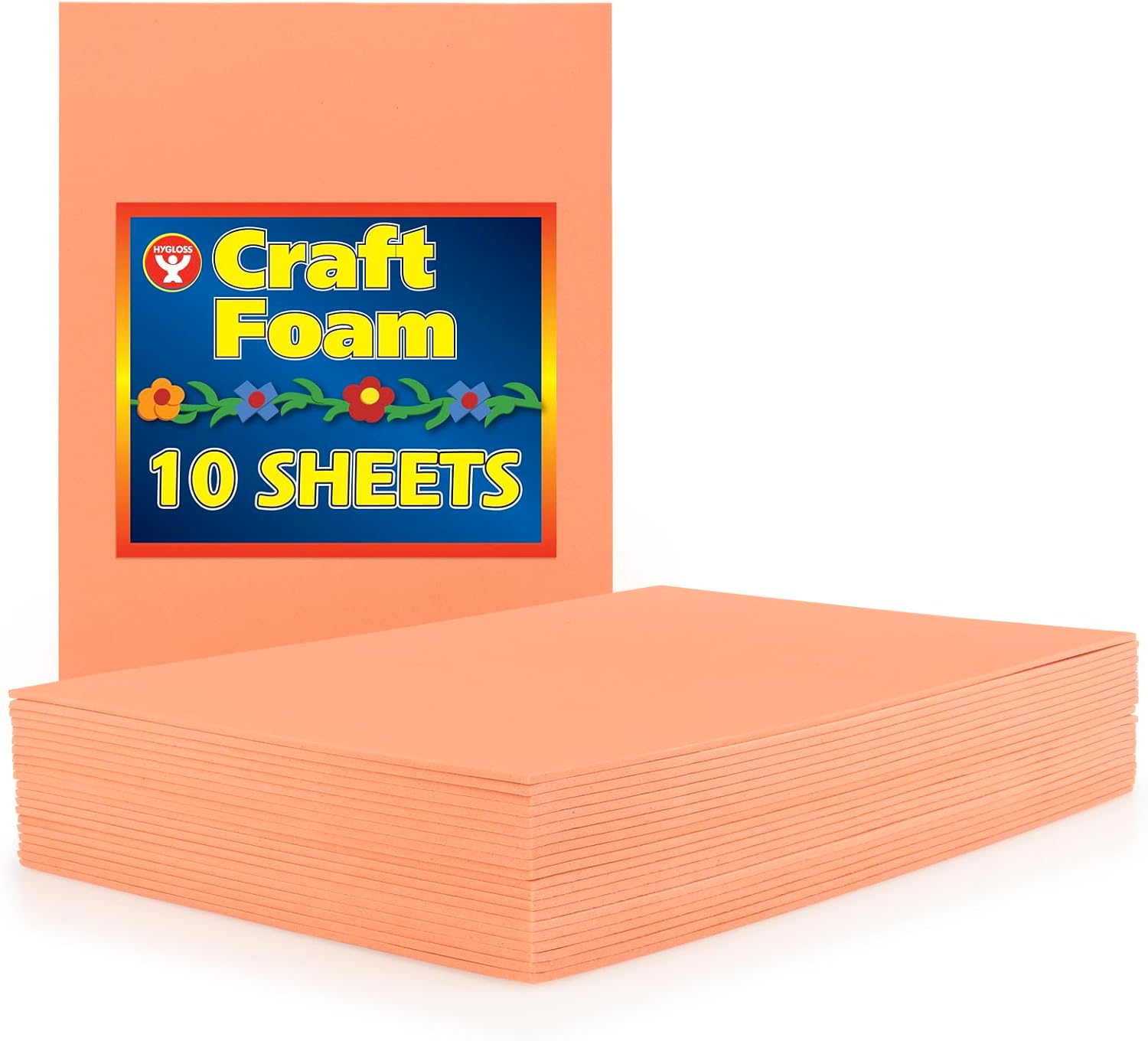 Hygloss Craft Foam Sheet - Peach, 9" x 12" 30 JB-44806