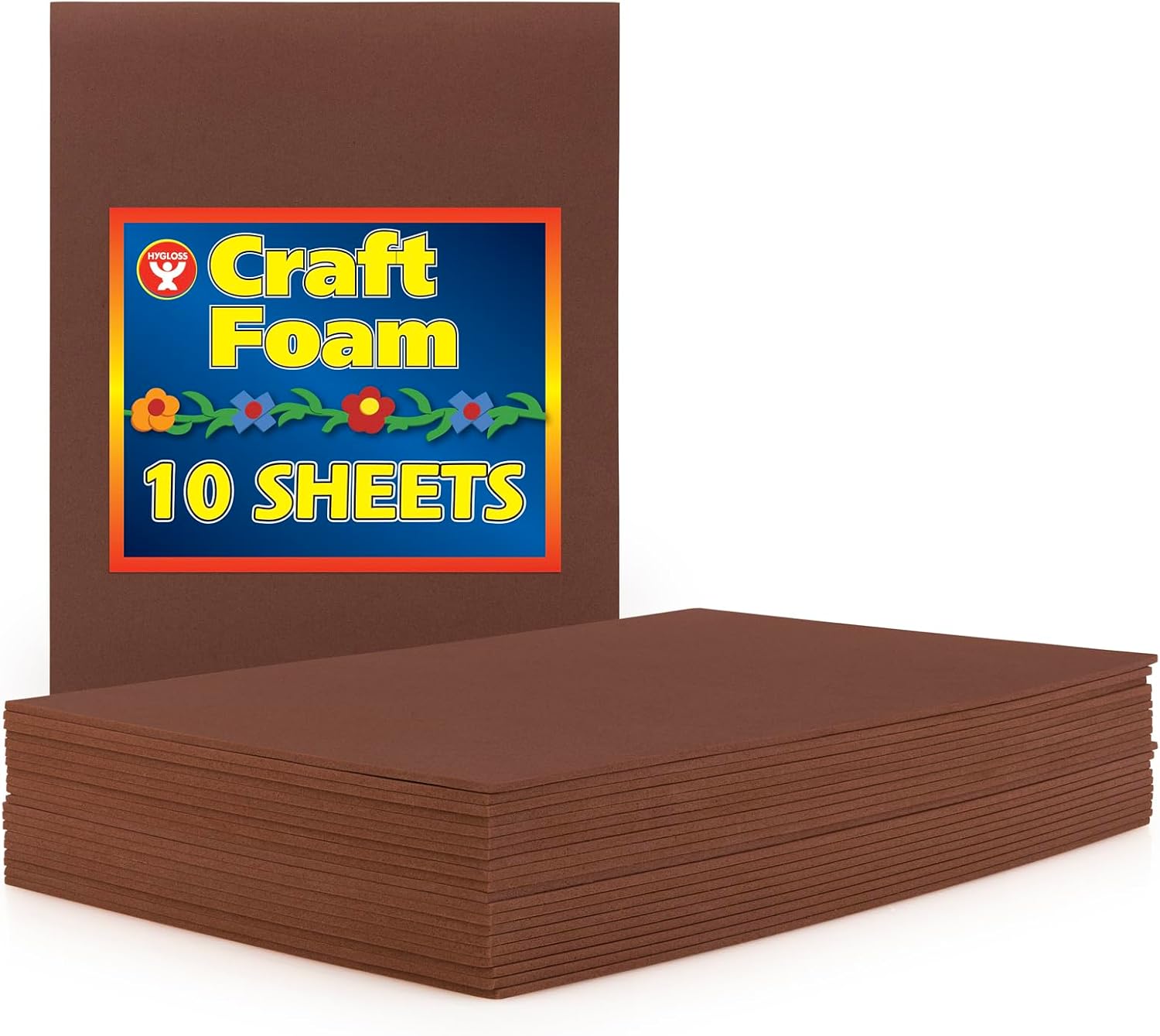 Hygloss Craft Foam Sheet - Brown, 9" x 12" 30 JB-44807