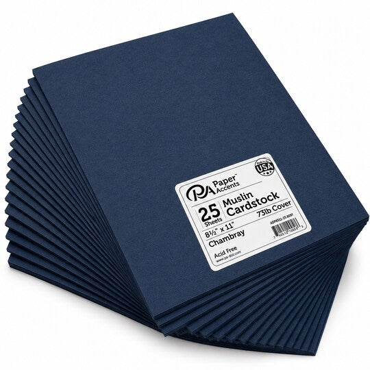 Paper Accents Chambray Cardstock - 8.5 x 11 in. - 25 Piece Pack 30 JB-45024