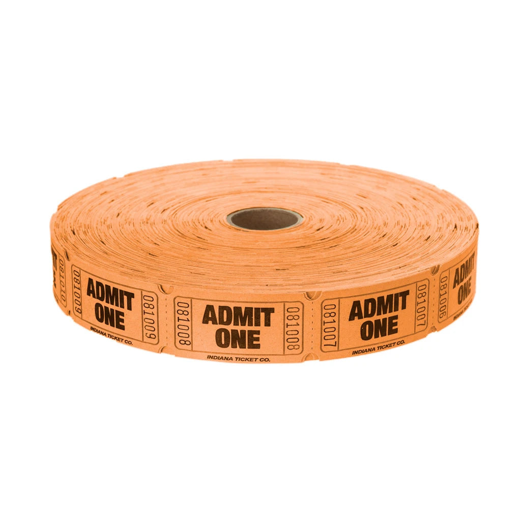 Ticket Single Orange Tickets JS-10804
