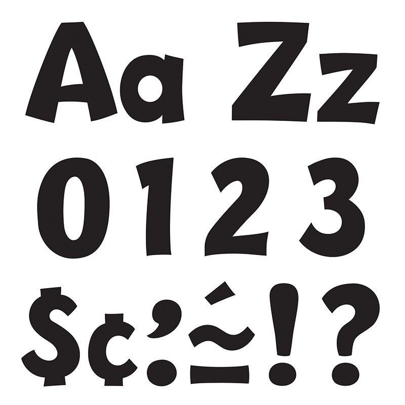 Ready Letter 4" Playful Black Uppercase & Lowercase Combo JS-12259