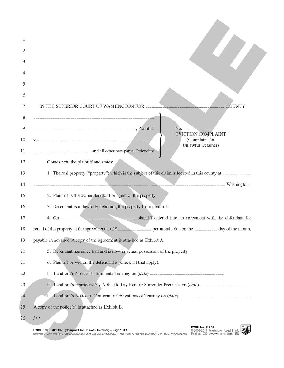812.05 Eviction Complaint JS-12999