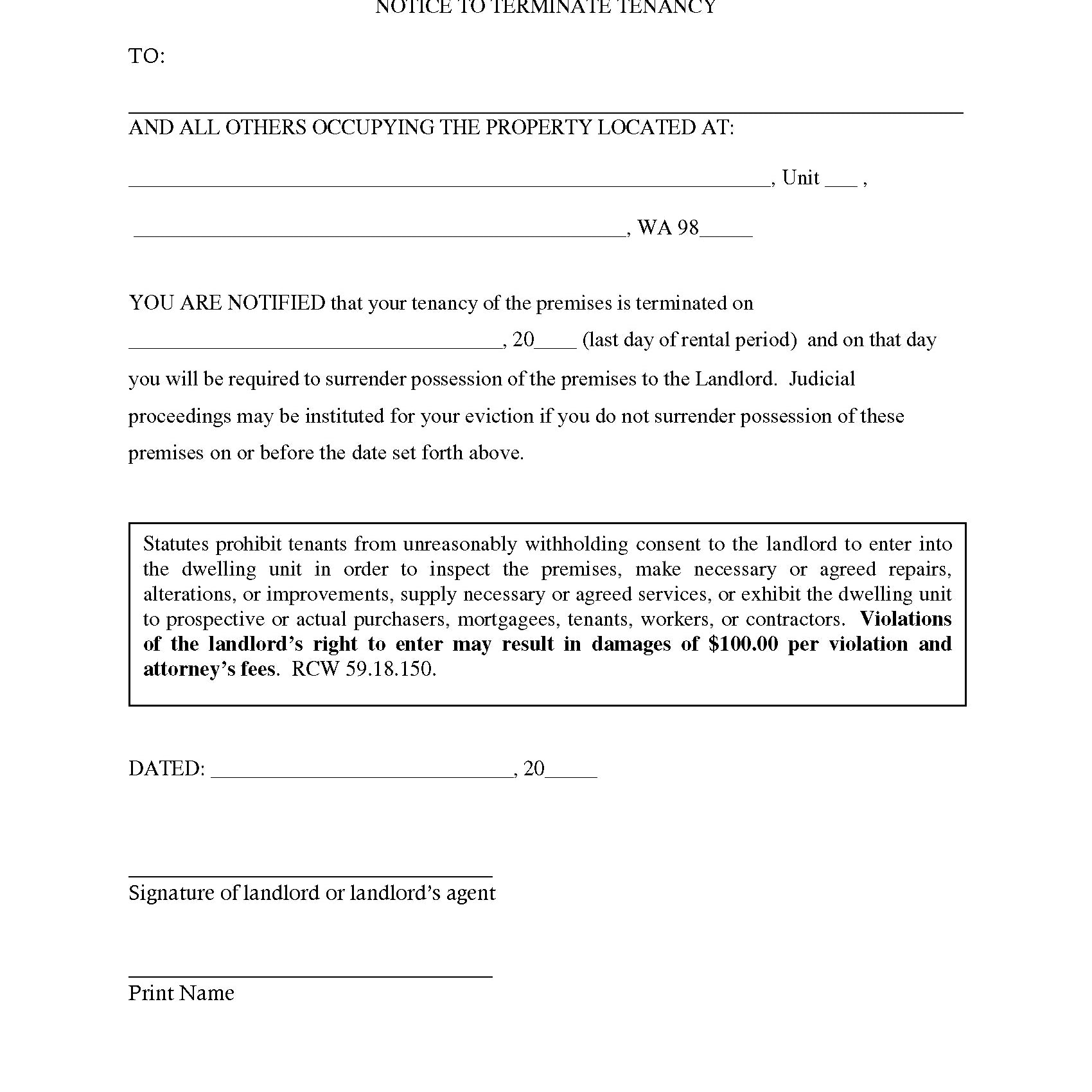 812.03 Landlord Notice Settle JS-14307