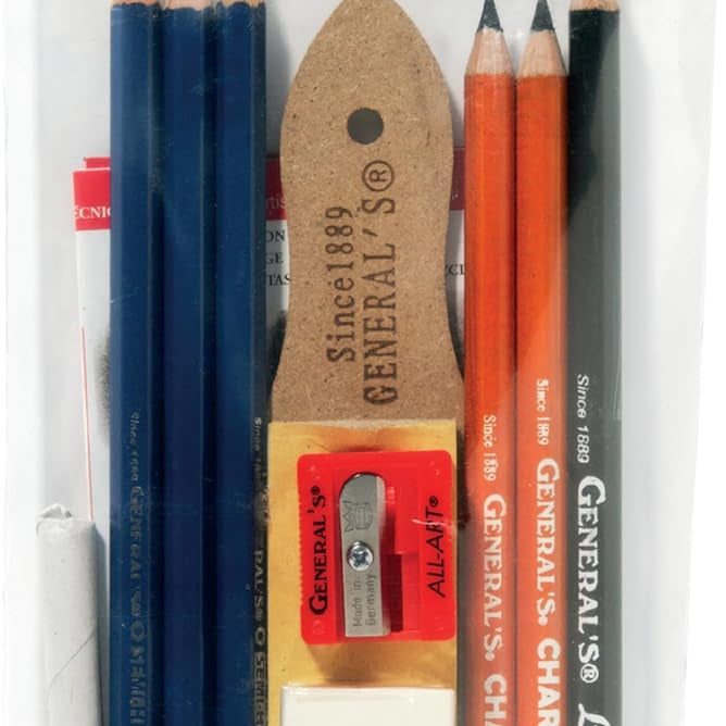General's Sketchmate Graphite & Charcoal Drawing Kit W/Artist Accessories Arts & Crafts JS-14353_4ffa0bd6-106e-4e1e-b28c-40fbef459e03