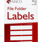 Label Maco File Folder Labels Red JS-15210
