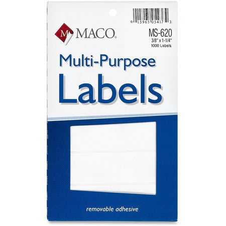Label M 3/8X1 1/4 Rectangular Maco JS-15215