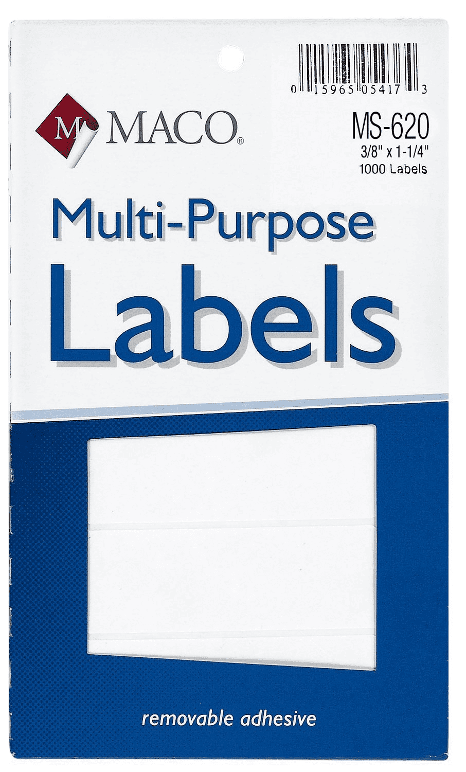 Label M 3/8X1 1/4 Rectangular Maco JS-15215