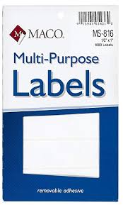 Label M 1/2X1 Rectangular Maco JS-15217