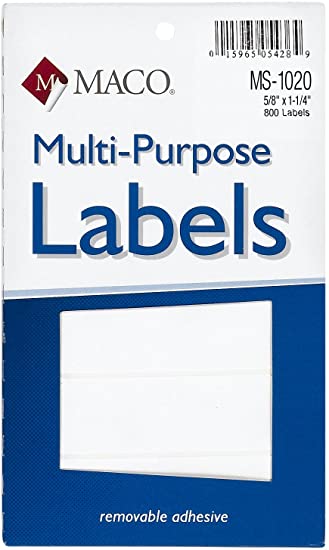 Label M 5/8X1 1/4 Rectangular Maco JS-15219