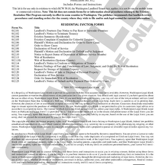 812 Eviction Kit JS-15545