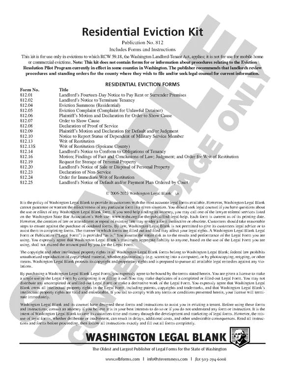 812 Eviction Kit JS-15545