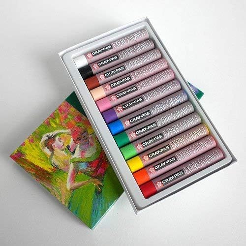 Sakura Cray-Pas Expressionist Oil Pastel Set - Soft Oil Pastels For Artists - 12 Arts & Crafts JS-16714_1