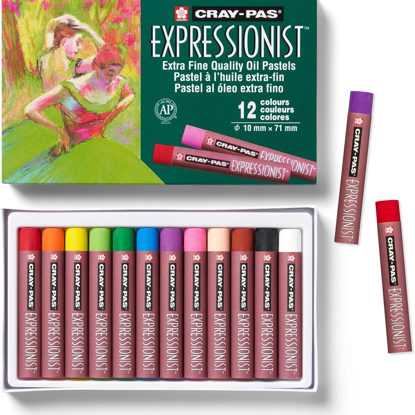 Sakura Cray-Pas Expressionist Oil Pastel Set - Soft Oil Pastels For Artists - 12 Arts & Crafts JS-16714_f978a29a-29dc-40c6-83c8-443b20f45651