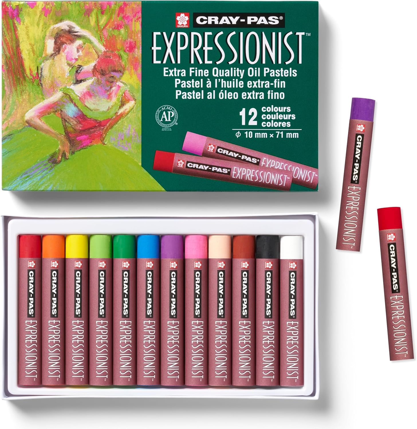 Sakura Cray-Pas Expressionist Oil Pastel Set - Soft Oil Pastels For Artists - 12 Arts & Crafts JS-16714_f978a29a-29dc-40c6-83c8-443b20f45651