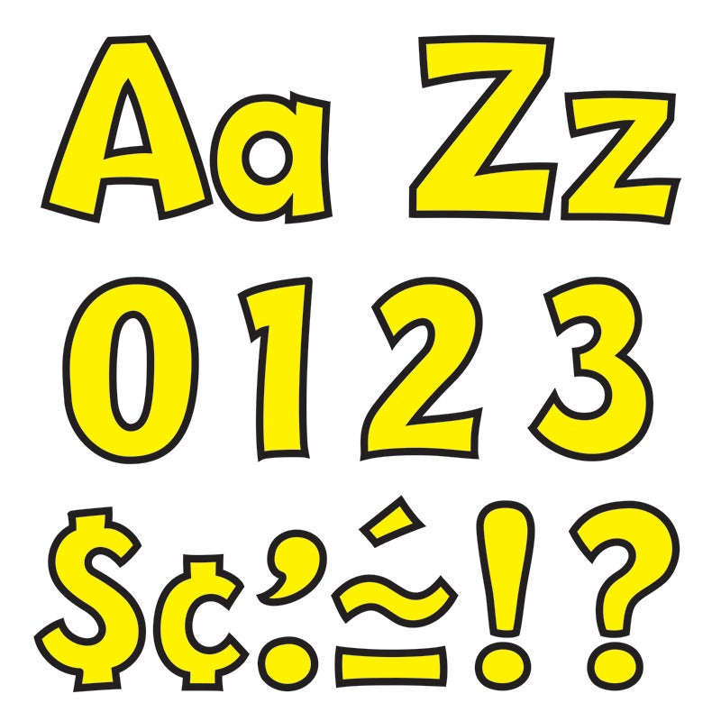 Ready Letter 4" Playful Yellow Uppercase & Lowercase Combo MW-10084