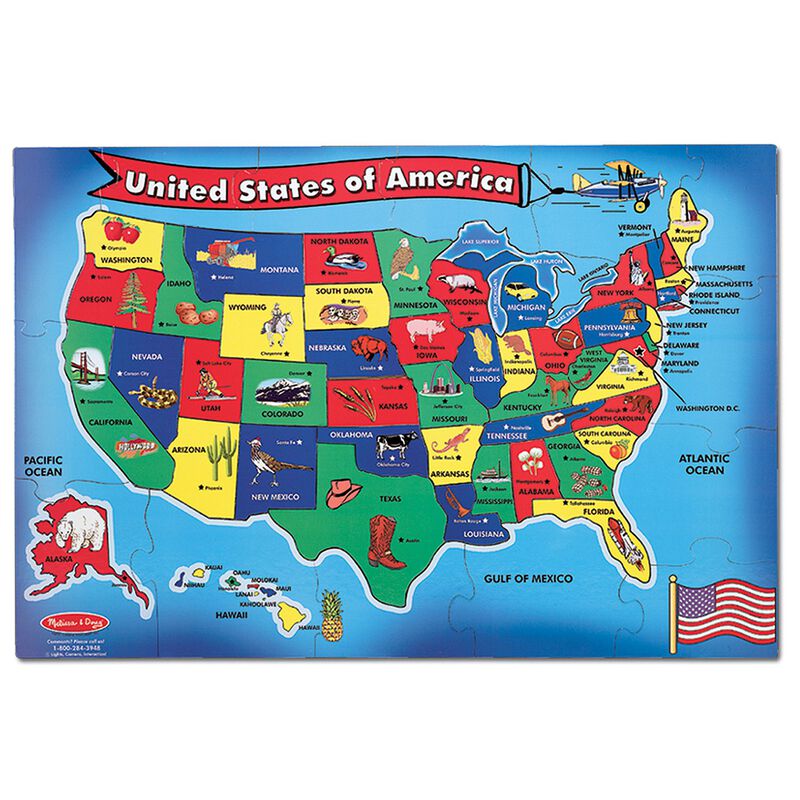 M&D Usa Map Floor Puzzle Melissa & Doug MW-10704_8c2a3fa3-176e-49c0-96d5-6068740b6225
