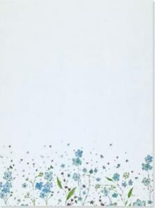 Blue Flowers Boxed Stationery MW-11287