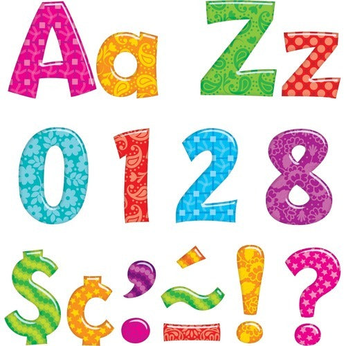 Trend Colorful Patterns 4-Inch Ready Letters MW-11627